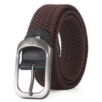 Basic Solid Color Alloy Canvas Women's Woven Belts 1 Piece sku image 11