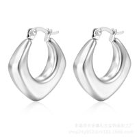 1 Pair Fashion Solid Color Plating Stainless Steel Gold Plated Earrings sku image 18