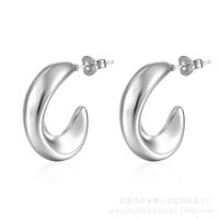 1 Pair Fashion Solid Color Plating Stainless Steel Gold Plated Earrings sku image 11