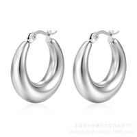 1 Pair Fashion Solid Color Plating Titanium Steel Earrings sku image 1