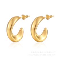 1 Paar Mode Einfarbig Überzug Titan Stahl Ohrringe sku image 42