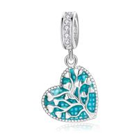 1 Piece Fashion Tree Heart Shape Sterling Silver Inlaid Zircon Pendants sku image 3