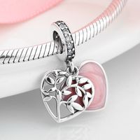 1 Piece Fashion Tree Heart Shape Sterling Silver Inlaid Zircon Pendants sku image 6