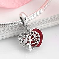 1 Piece Fashion Tree Heart Shape Sterling Silver Inlaid Zircon Pendants sku image 4