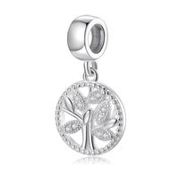 1 Piece Fashion Tree Heart Shape Sterling Silver Inlaid Zircon Pendants sku image 5