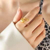1 Piece Simple Style Solid Color Titanium Steel Plating Rings main image 4