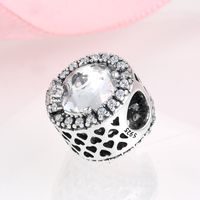 1 Piece Fashion Round Sterling Silver Inlay Opal Jewelry Accessories main image 2
