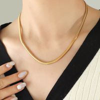 1 Piece Simple Style Solid Color Titanium Steel Plating Necklace sku image 2
