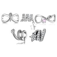 1 Piece Simple Style Star Sterling Silver Inlay Rhinestones Pendants Jewelry Accessories main image 1