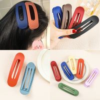 Sweet Solid Color Plastic Handmade Hair Clip 1 Piece main image 1