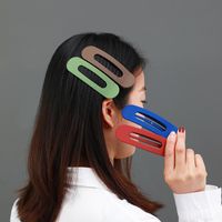 Sweet Solid Color Plastic Handmade Hair Clip 1 Piece main image 3