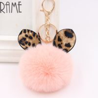 1 Piece Retro Ear Leopard Simulation Wool Plating Bag Pendant Keychain sku image 1