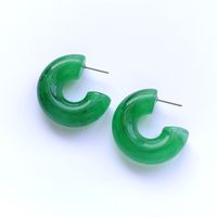 1 Pair Simple Style C Shape Stoving Varnish Arylic Ear Studs sku image 4