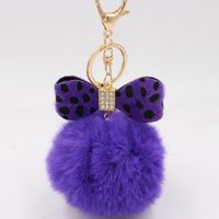 1 Piece Fashion Bow Knot Leopard Pu Leather Women's Bag Pendant Keychain sku image 14