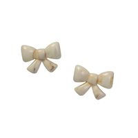 1 Pair Simple Style Bow Knot Resin Women's Ear Studs main image 5