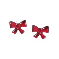 1 Pair Simple Style Bow Knot Resin Women's Ear Studs sku image 4