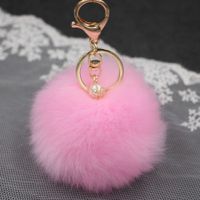 1 Piece Simple Style Solid Color Simulation Wool Keychain sku image 2