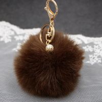 1 Piece Simple Style Solid Color Simulation Wool Keychain sku image 7