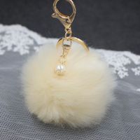 1 Piece Simple Style Solid Color Simulation Wool Keychain sku image 10