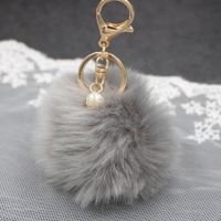 1 Piece Simple Style Solid Color Simulation Wool Keychain sku image 11