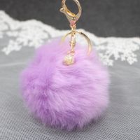 1 Piece Simple Style Solid Color Simulation Wool Keychain sku image 15