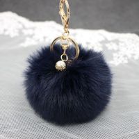 1 Piece Simple Style Solid Color Simulation Wool Keychain sku image 13