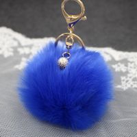 1 Piece Simple Style Solid Color Simulation Wool Keychain sku image 14