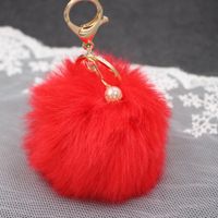 1 Piece Simple Style Solid Color Simulation Wool Keychain sku image 20
