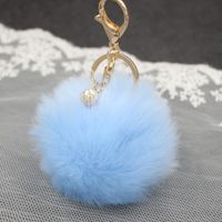 1 Piece Simple Style Solid Color Simulation Wool Keychain sku image 17