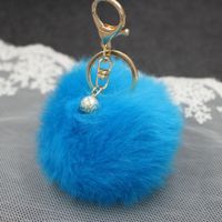 1 Piece Simple Style Solid Color Simulation Wool Keychain sku image 21