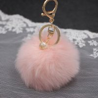 1 Piece Simple Style Solid Color Simulation Wool Keychain sku image 18