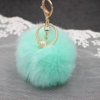 1 Piece Simple Style Solid Color Simulation Wool Keychain sku image 16
