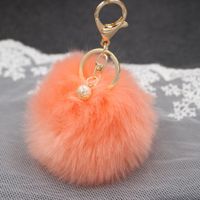1 Piece Simple Style Solid Color Simulation Wool Keychain sku image 19