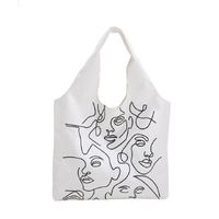 Women's Fashion Portrait Butterfly Canvas Shopping Bags sku image 1