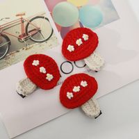 Sweet Fruit Combed Cotton Knitting Hair Clip 1 Piece main image 4