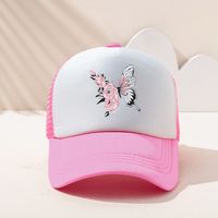 Unisex Fashion Flower Butterfly Printing Curved Eaves Baseball Cap sku image 1