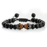 1 Piece Casual Geometric Tiger Eye Plating Men's Bracelets sku image 2