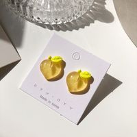 1 Pair Cute Fruit Metal Women's Ear Studs sku image 13