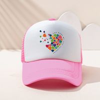 Unisex Fashion Heart Shape Printing Curved Eaves Baseball Cap main image 4