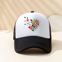 Unisex Fashion Heart Shape Printing Curved Eaves Baseball Cap main image 2
