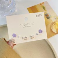 Fashion Heart Shape Flower Butterfly Alloy Plating Women's Earrings 1 Set sku image 6