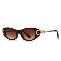 Fashion Streetwear Solid Color Resin Special-shaped Mirror Full Frame Women's Sunglasses sku image 3