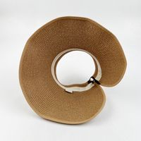 Women's Vacation Solid Color Big Eaves Straw Hat main image 5