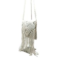 Women's Small Straw Stripe Vacation Square Flip Cover Crossbody Bag main image 2