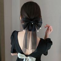 Fashion Bow Knot Cloth Ribbon Hair Clip 1 Piece sku image 1