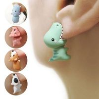 1 Pair Cute Dinosaur Metal Women's Ear Studs main image 1