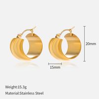 1 Pair Ig Style Simple Style Solid Color Plating Stainless Steel Gold Plated Earrings sku image 15