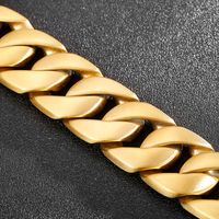1 Piece Hip-hop Geometric Solid Color Titanium Steel Plating 18k Gold Plated Men's Bracelets main image 4