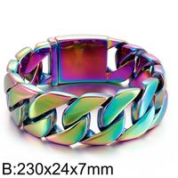 1 Piece Hip-hop Geometric Solid Color Titanium Steel Plating 18k Gold Plated Men's Bracelets sku image 11