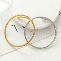 1 Piece Fashion Solid Color Stainless Steel Titanium Steel Plating Bangle main image 9